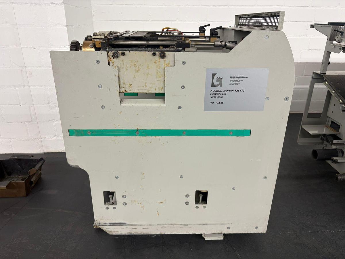 Used Kolbus PUR + EVA Spine gluing unit (2005)