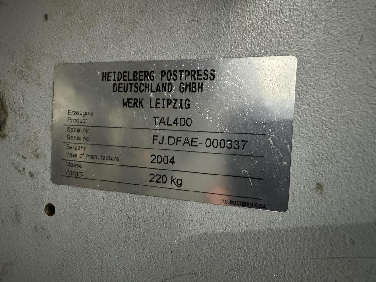 Used Heidelberg signature feeder TAL 400 (2004)