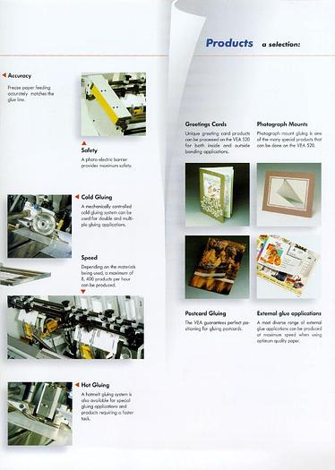 Used Hunkeler end sheet tipping machine VA 520 K (+/- 1990)