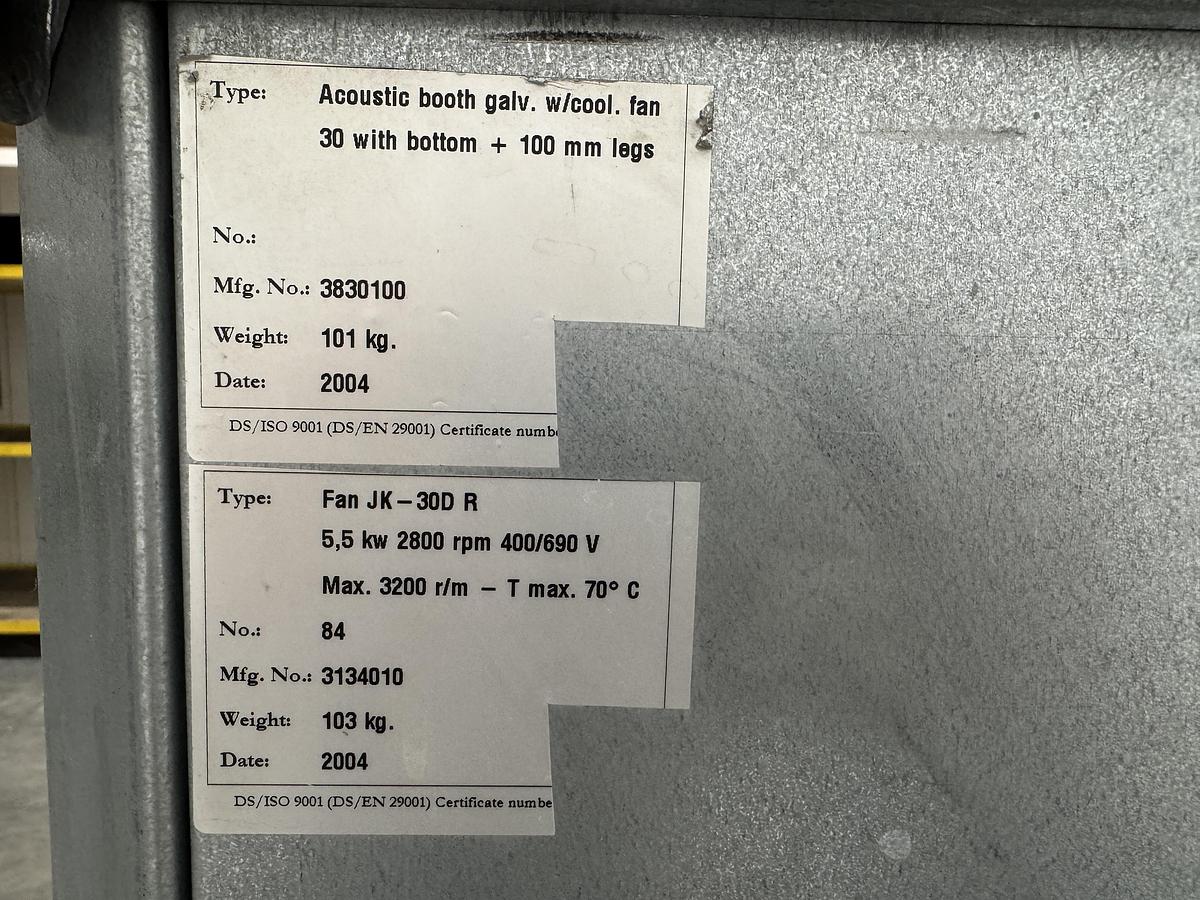 Used Kongskilde extraction unit MOD30 M/MOT.5,5 KW,BH OG K