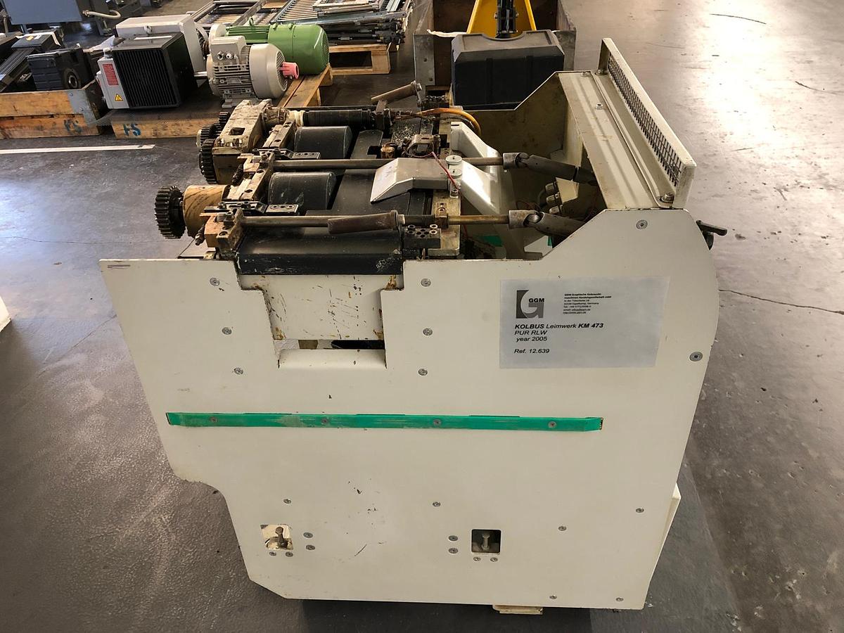 Used Kolbus PUR + EVA spine gluing unit (2005)