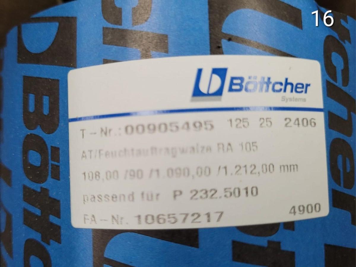 KBA RA 106 inking + dampening rollers