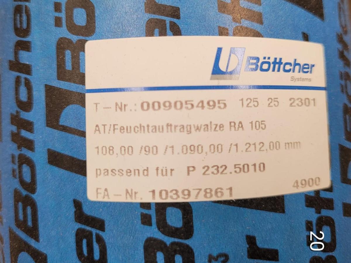 KBA RA 106 inking + dampening rollers