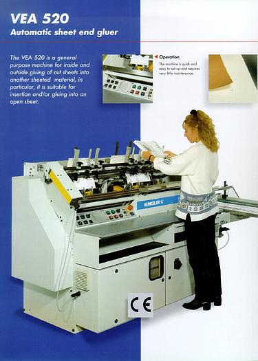 Used Hunkeler end sheet tipping machine VA 520 K (+/- 1990)