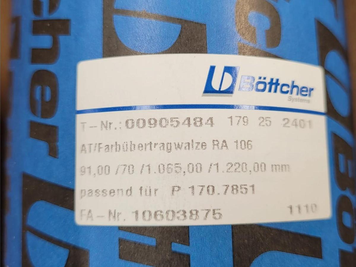 KBA RA 106 inking + dampening rollers