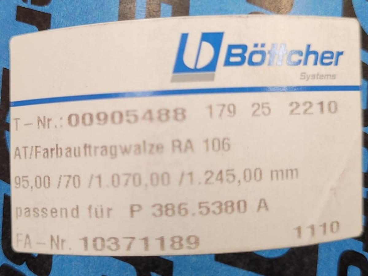 KBA RA 106 inking + dampening rollers