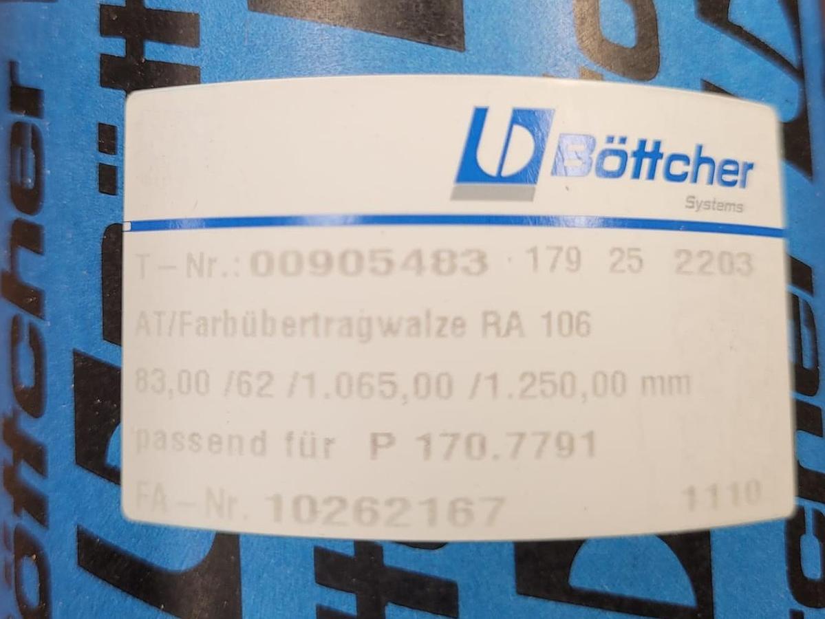 KBA RA 106 inking + dampening rollers