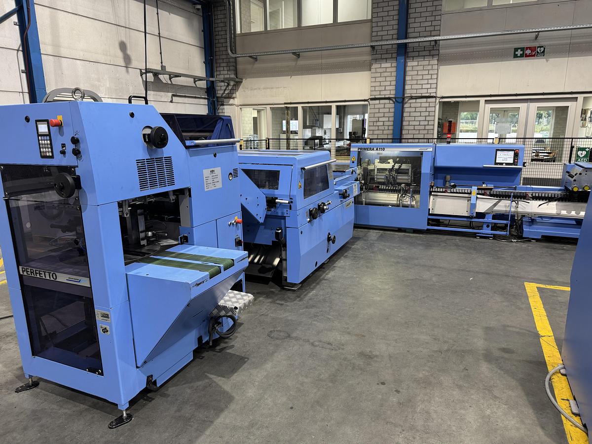 Used Müller Martini saddle stitcher Primera A110 (2008)