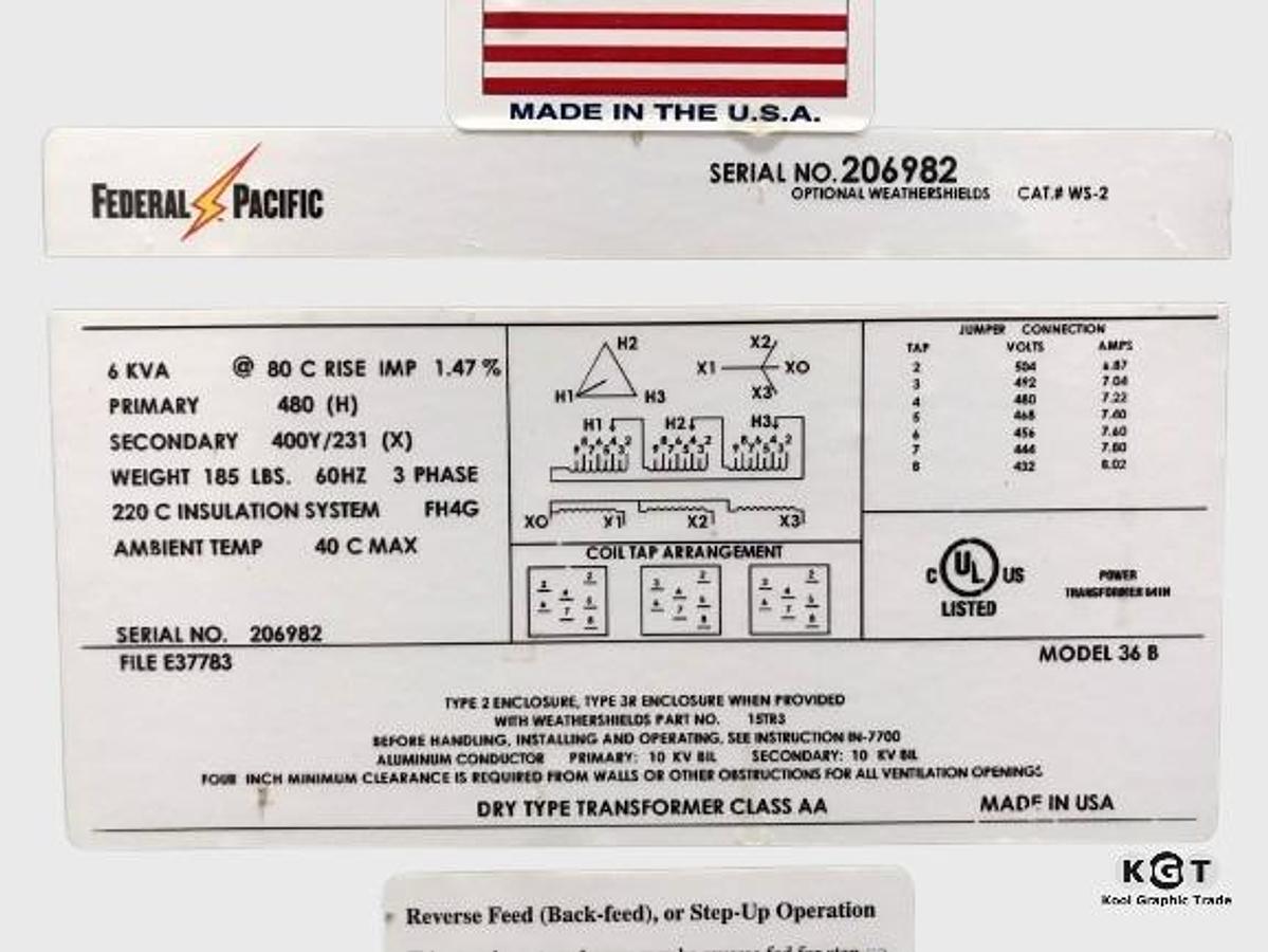 Federal Pacific part no.: 206982