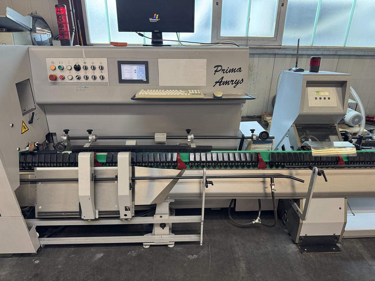 Used Müller Martini saddle stitcher Prima Amrys (2001 - Upgraded by Müller Martini 2018)