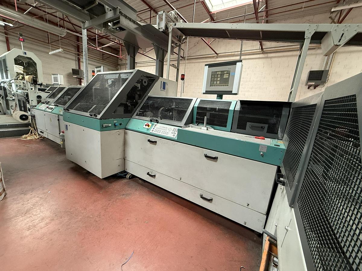 Used Kolbus hard cover book line BF 527 + FE 604 + DS 391 (2004)