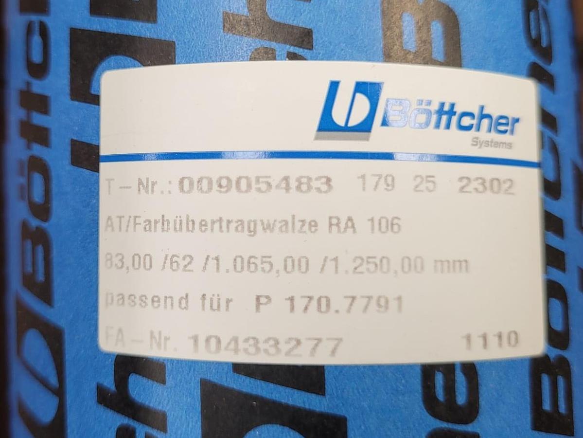 KBA RA 106 inking + dampening rollers