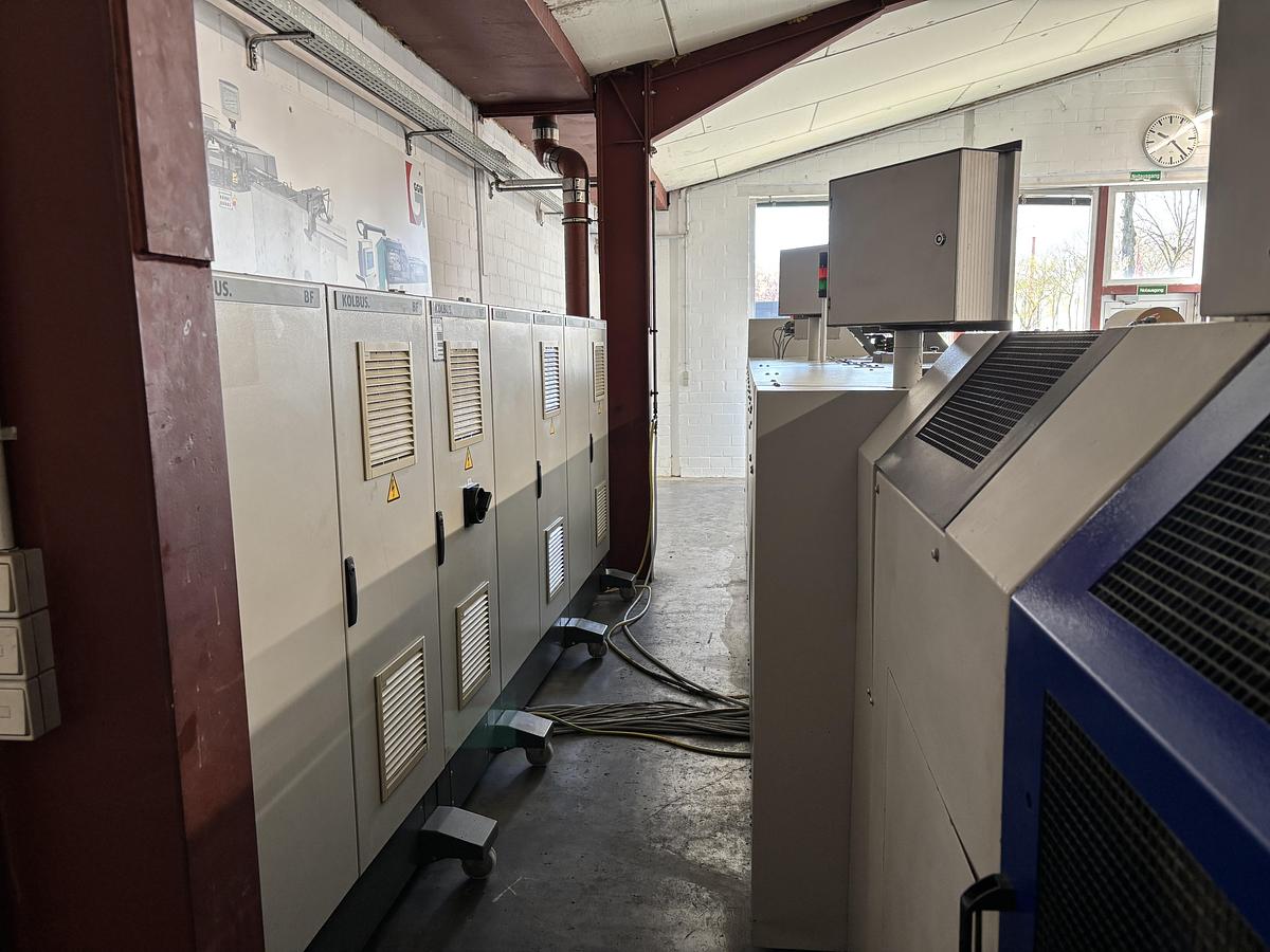 Used Kolbus hard cover book line BF 527 + FE 604 + DS 391 (2004)