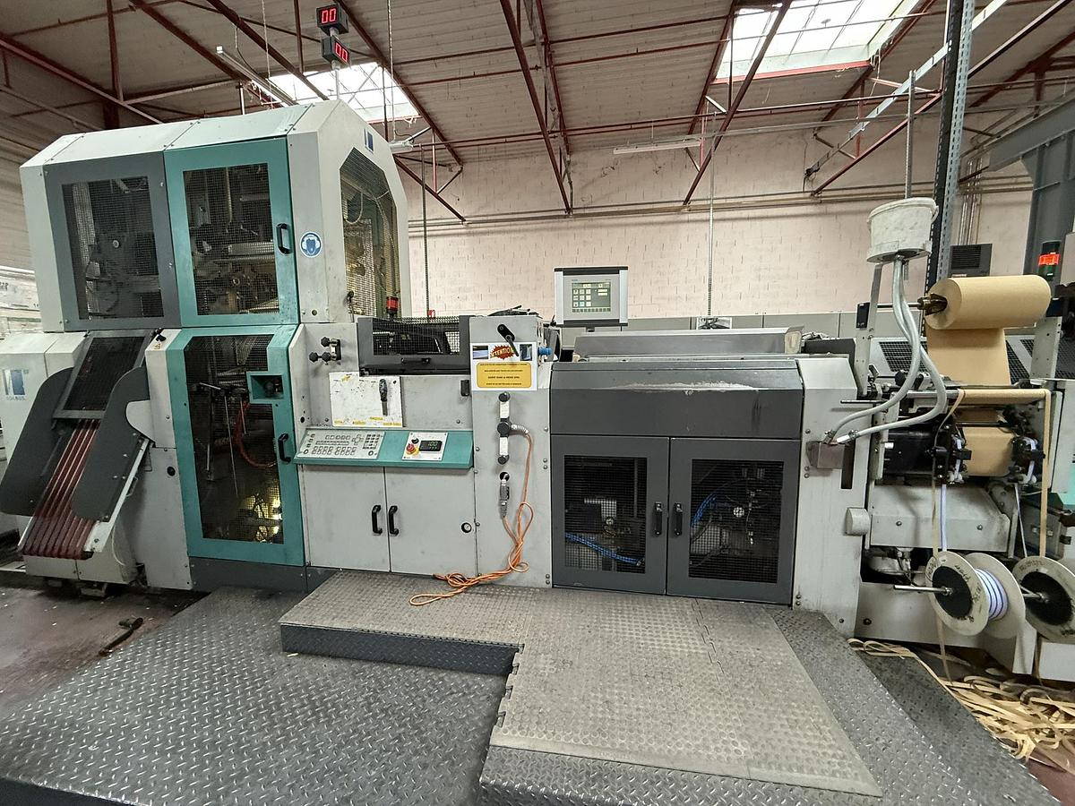 Used Kolbus hard cover book line BF 527 + FE 604 + DS 391 (2004)