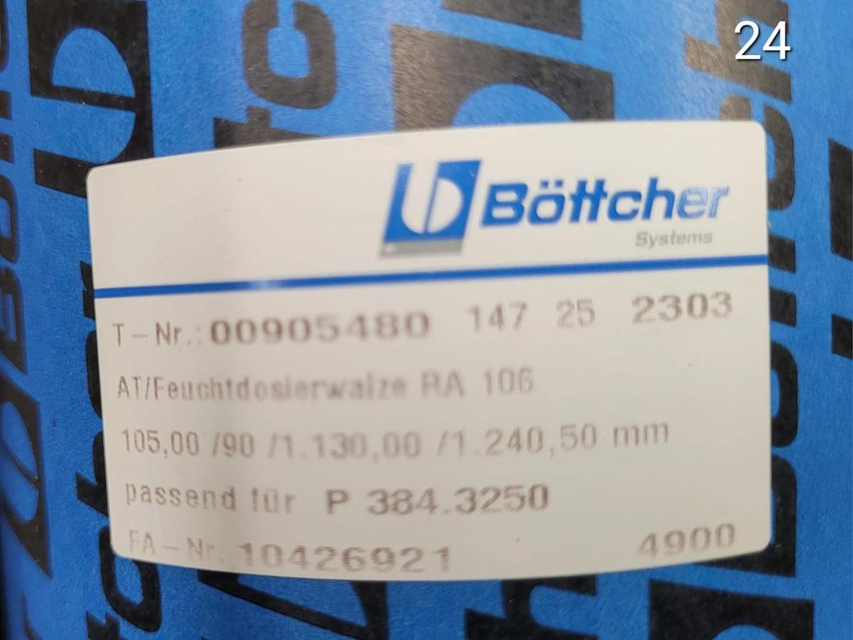 KBA RA 106 inking + dampening rollers