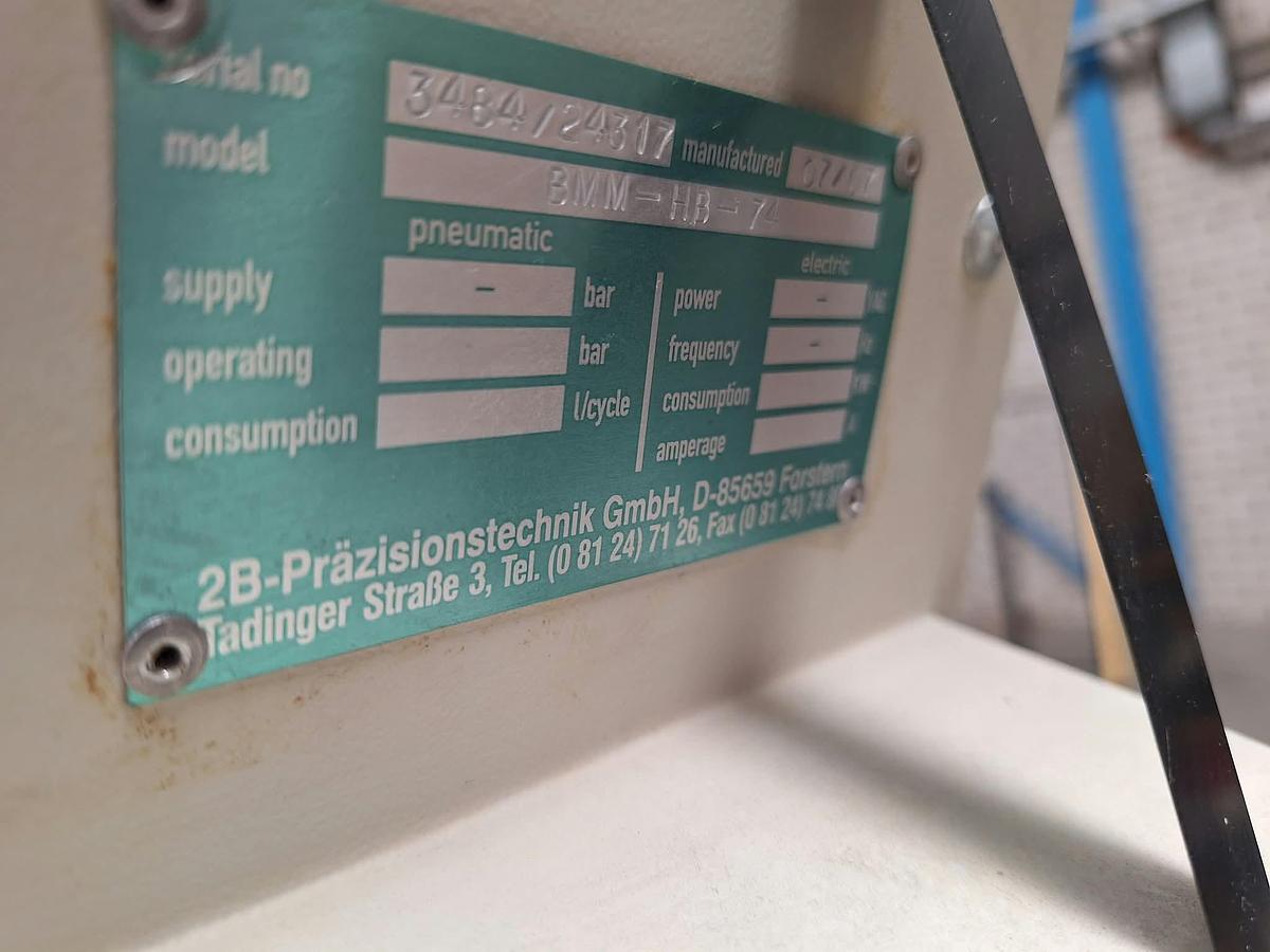 Used 2B-Präzisionstechnik plate bender (2007)