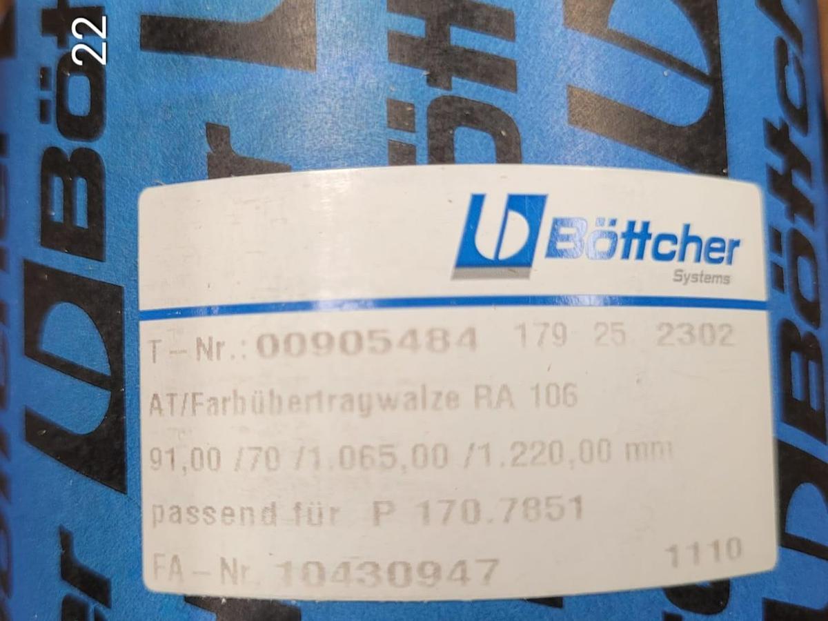 KBA RA 106 inking + dampening rollers