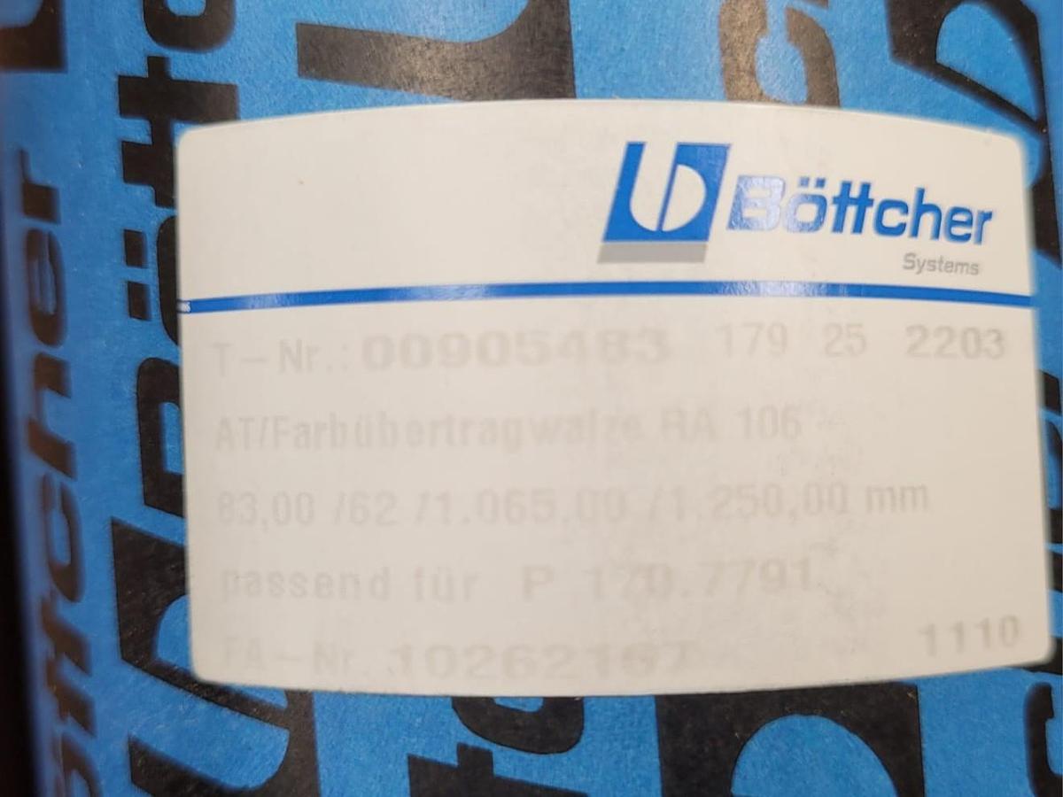 KBA RA 106 inking + dampening rollers