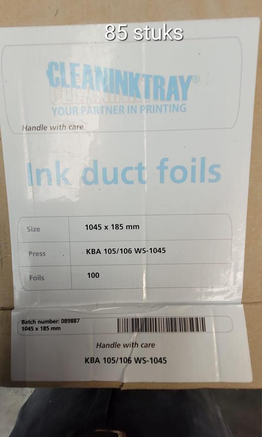 KBA RA 106 inking + dampening rollers