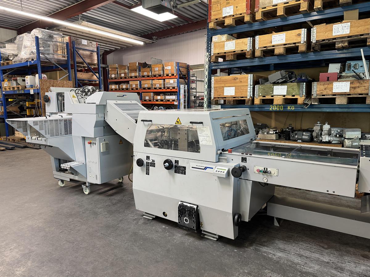 Used Müller Martini saddle stitcher Prima Amrys (2001 - Upgraded by Müller Martini 2018)