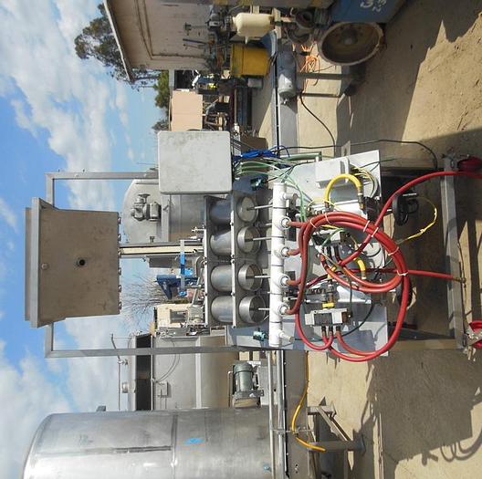 Used Filler, Piston, 4-Head, Inline, Accutek, Mdl AVF4, #S742287