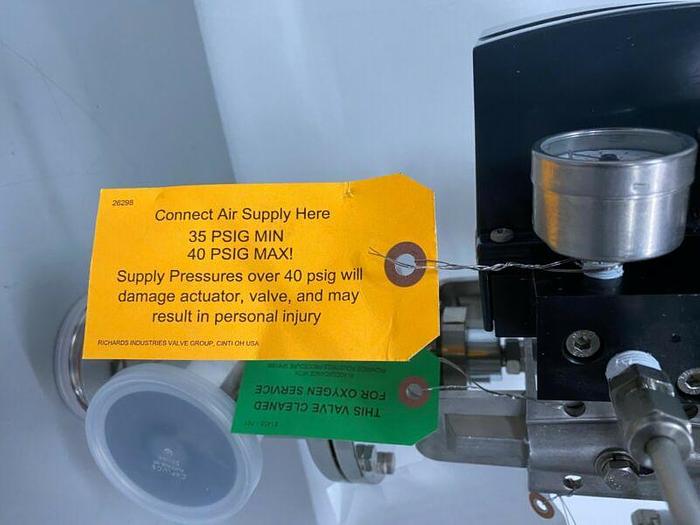 Used Steriflow 978SP 3" Sanitary Control Valve w/ Siemens PS2 HART Positioner