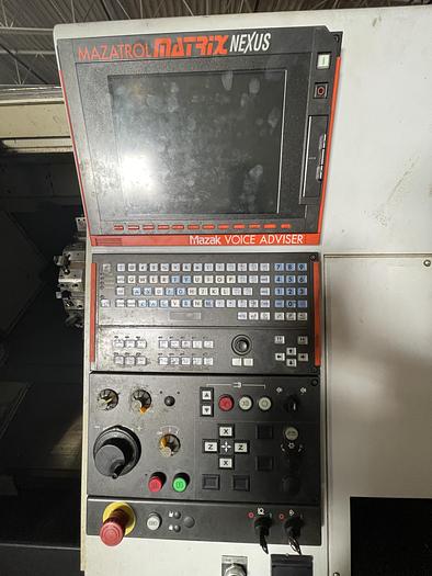 Used MAZAK QUICK TURN NEXUS 300 II CNC LATHE WITH MAZATROL MATRIX VOICE ADVISER CONTROLLS