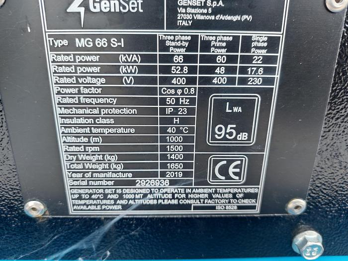 Used Genset MG 66S-I