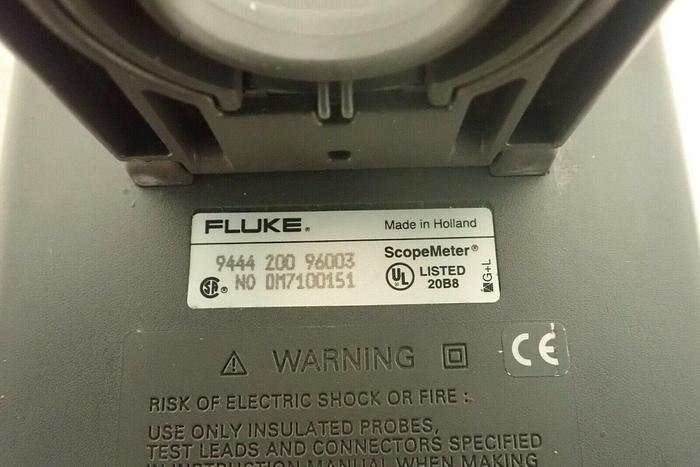 Used Fluke 96B ScopeMeter Series II 60MHz HandHeld Oscilloscope w/ 80T-150U Probe