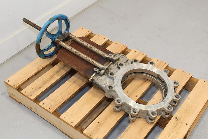 Used True Line 10" Hand Operated Knife Gate Valve #43997