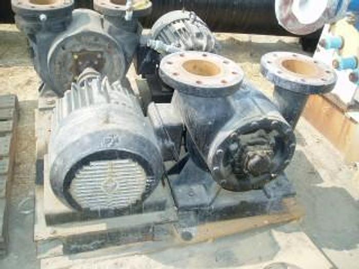 Used Pump, Centrif., 15 HP, C/st, 5" In/out (4) #S734497