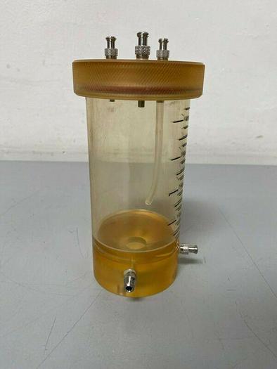 Used Acrylic 400mL VM0107-317 Vessel w/ Multiple .25" Fittings