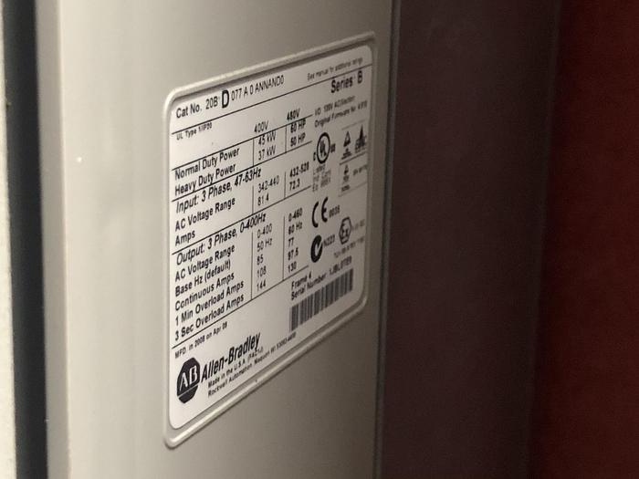 Used ALLEN BRADLEY CENTERLINE MCC SECTION WITH POWERFLEX DRIVES