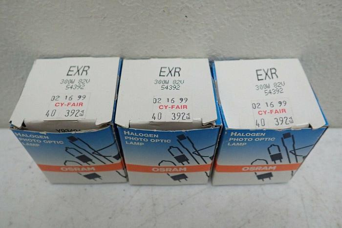 Used Lot of 3 Osram Halogen Photo Optic Lamp Bulbs