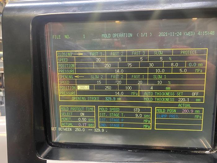 Used 1997 Meiki M-50C- DM Injection Moulding Machine