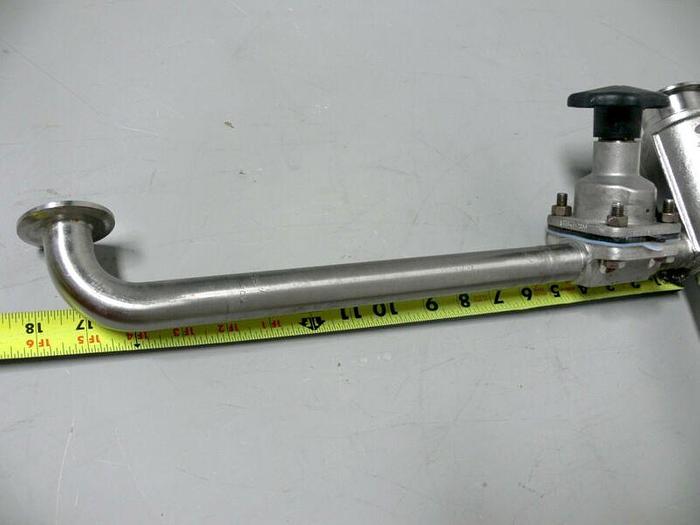 Used Lot of 2 - ITT Pure-Flo Diaphragm Valves 1" & 2" Sanitary Fittings