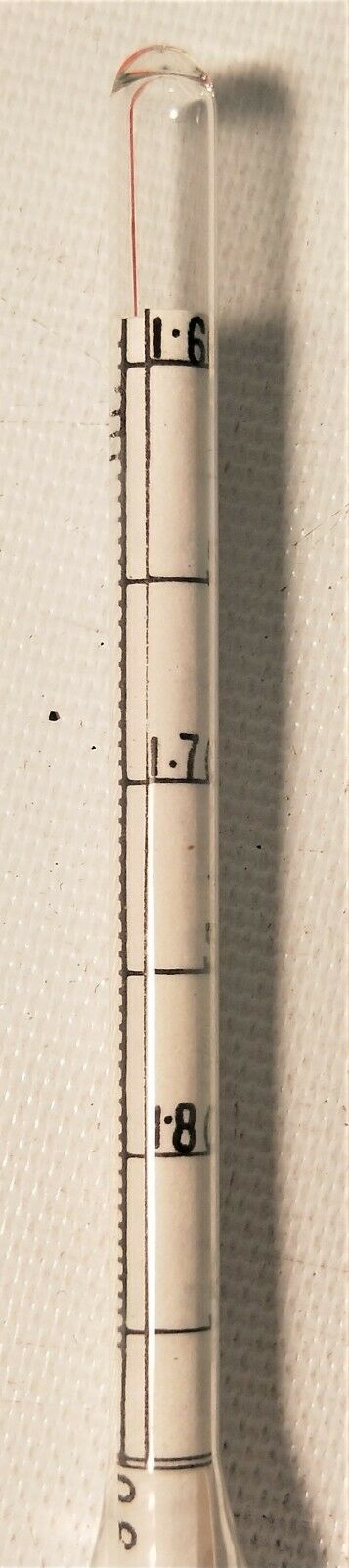 Used Ertco 28130 Specific-Gravity Hydrometer - 1.600 to 1.850