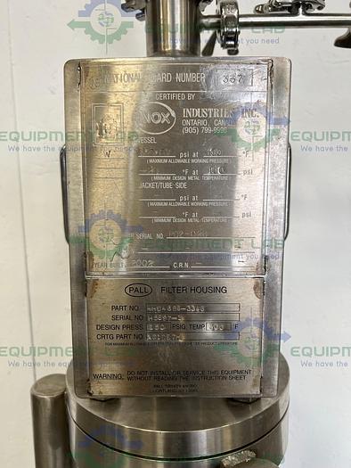 Used Pall  4HD4886-3346 Stainless Steel  Filter Housing 150 PSIG  at 300°F w/ Casters