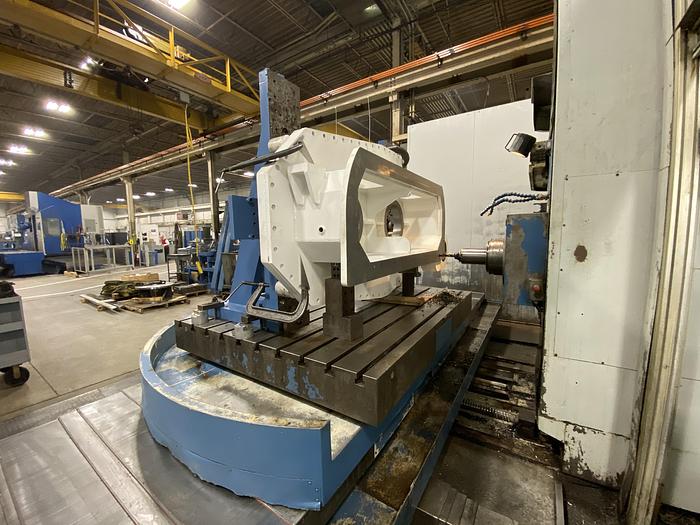 Used 2002 5.1" Union Table Type Horizontal Boring Mill, TC 130, 63" X 79" Table, X-98", Y-98" , 59" Saddle travel, 67 HP, 3000RPM, Heidenhain CNC