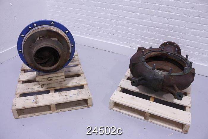 Used Durco Pump MK2GRP3, 6x8x16, 6-Vane 14" Stainless Steel Impeller, Stainless Steel Casing #24502