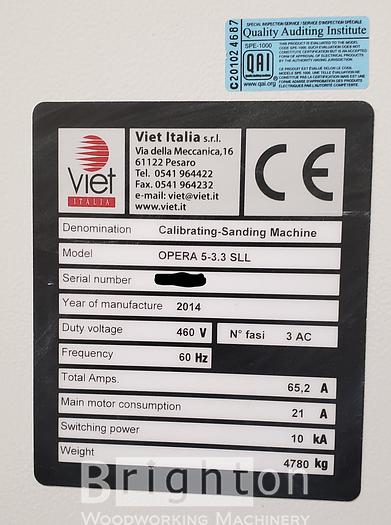Used 2014 Viet Italia Opera 5-3.3 SLL Brush Sander
