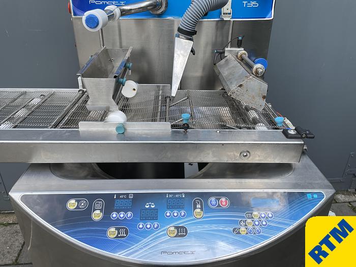 Used Tempering Machine with Enrobing Belt