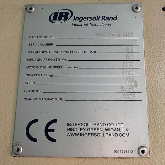 Used COMPRESSOR INGERSOLL SIERRA SM132
