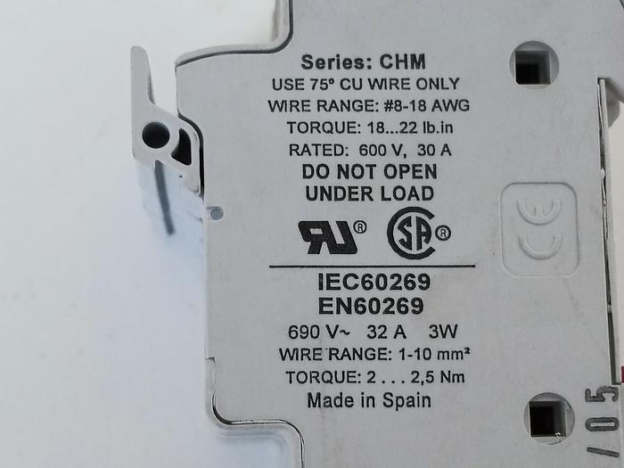 13 Stück Sicherungshalter, CHM1D, 10x38, Bussmann neuwertig