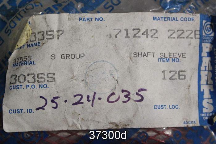 Unused Goulds 3755 S Pump Shaft Sleeve, No. 71242 2226 #37300