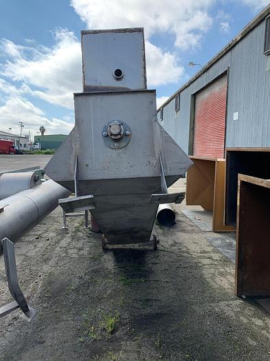 Used Valley Foundry Stainless Steel Auger Screw Auger Conveyor 24' Long x 16" Diameter