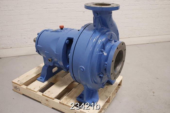 Used Goulds 3175 Pump, 3175M, 6X8X18, 2/4-Vane Impeller, 17" Impeller Diameter, Ss Casing, Ss Impeller, Ss Stuffing Box, Ss Suction Side Plate, Packing #23421