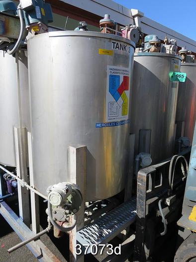 Used 6 Bank Stainless Steel Mixing Tanks, 118 Liter Ea. #37073