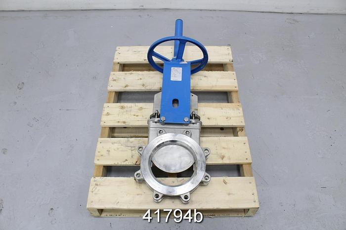 Used Orbinox  8" 20-3434mi  Hand Operated Knife Gate Valve #41794