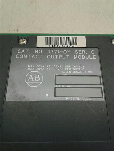 Used ALLEN BRADLEY 1771-OY SER. C OUTPUT MODULE
